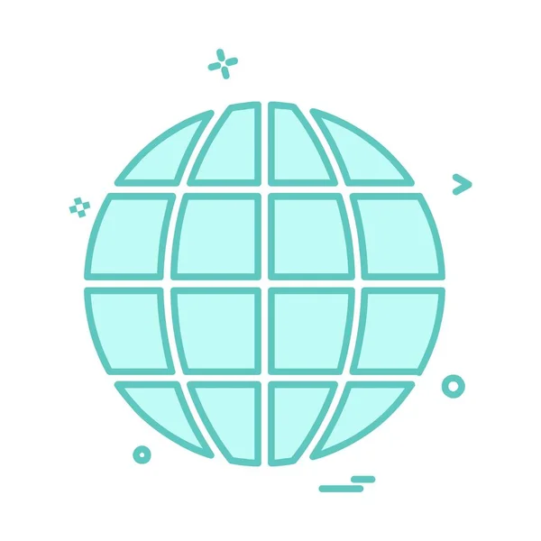 Globe Icon Design Illustration Vectorielle — Image vectorielle