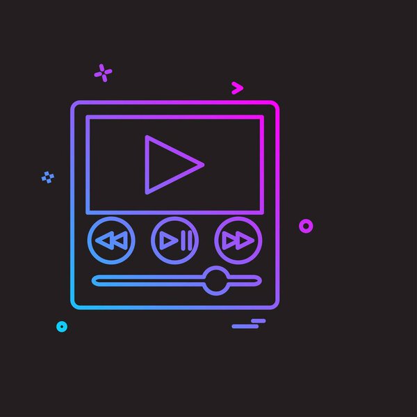 Вектор дизайна значков СМИ и камеры 