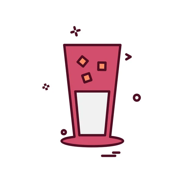 Drink Icon Design Bunte Vektorillustration — Stockvektor