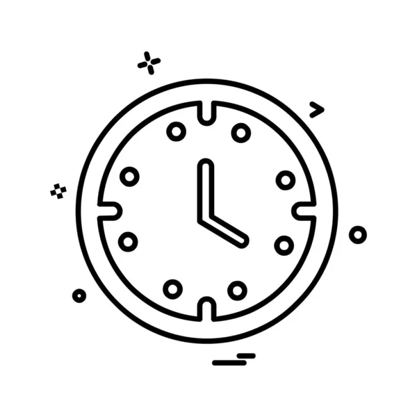 Clock Icon Design Vector — Stock Vector