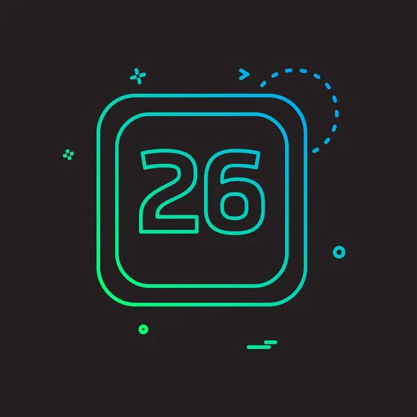 Datum Kalender Pictogram Ontwerp Vector — Stockvector