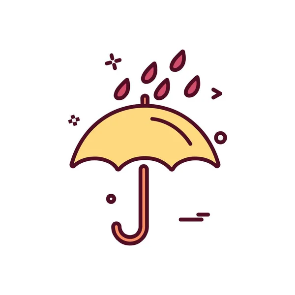 Rain Icon Design Vector — Stock Vector