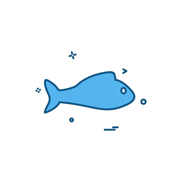 Fish Icon Design Vector — Stock Vector