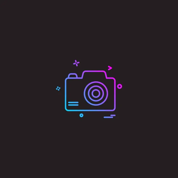 Camera Icon Design Vector — Stock Vector