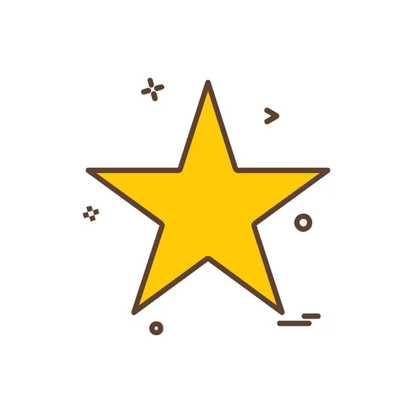 Stern Flach Einfaches Symbol Auf Weißem Hintergrund — Stockvektor