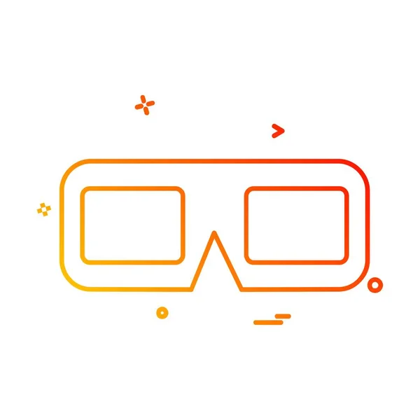 Icono Gafas Diseño Vector Ilustración — Archivo Imágenes Vectoriales