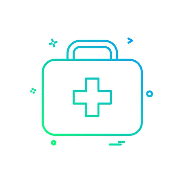 First Aid Box Icon Design Vector — Stock Vector