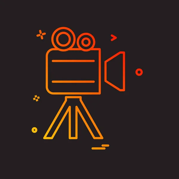 Camera Icon Design Vector — Stock Vector