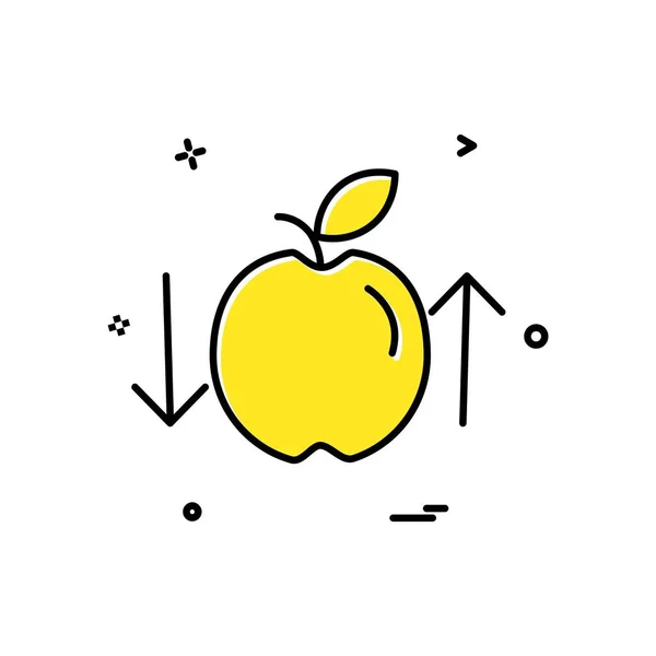 Vettore Progettazione Icona Apple — Vettoriale Stock