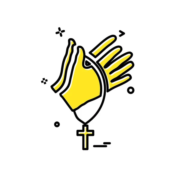 Hand Icon Design Bunte Vektorillustration — Stockvektor
