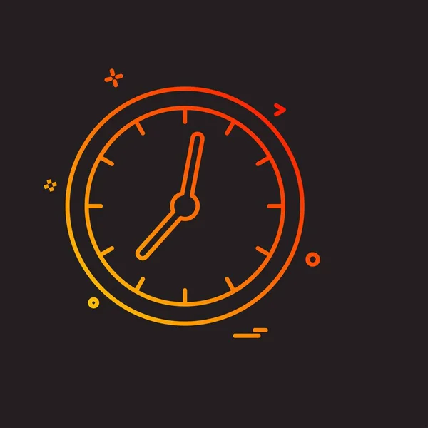 Uhr Flache Icon Vektor Illustration — Stockvektor