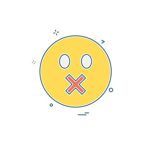 Design Ícone Emoji Ilustração Vetorial — Vetor de Stock