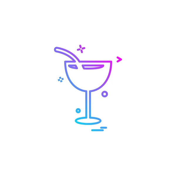 Drink Icon Design Colorful Vector Illustration — Stock Vector