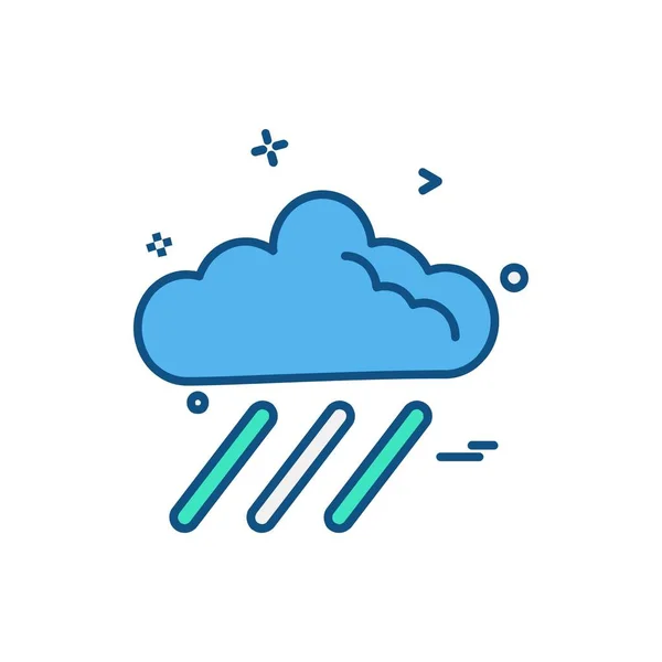 Rain Icon Design Vector — Stock Vector