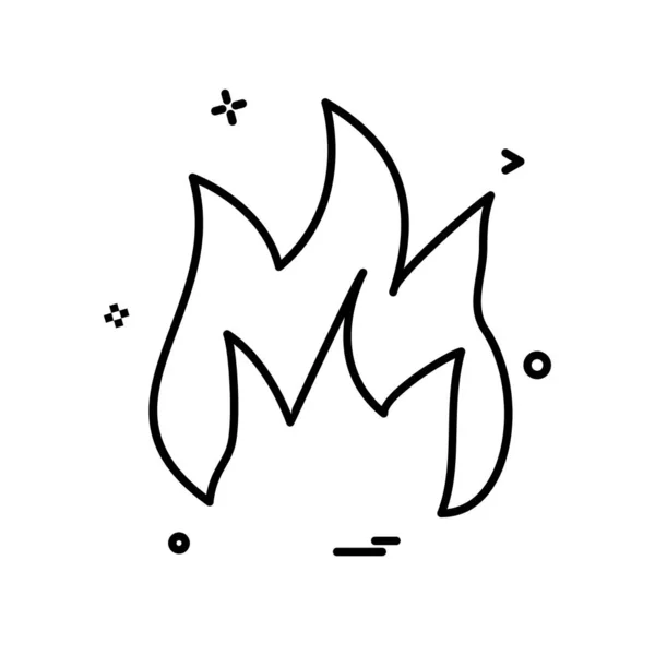 火のアイコンのデザインベクトル — ストックベクタ