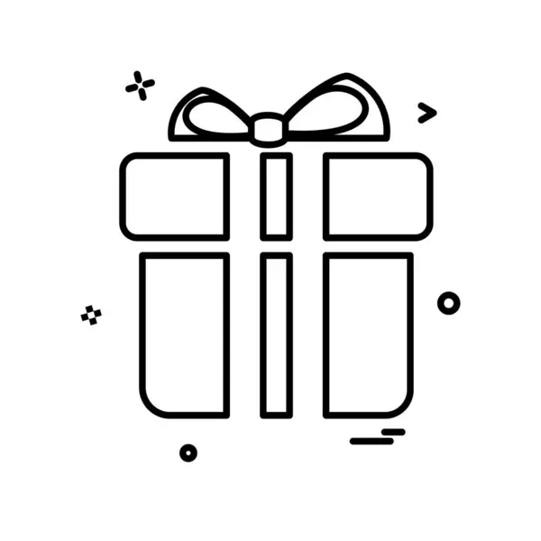 Geschenkdoos Pictogram Ontwerp Vectorillustratie — Stockvector