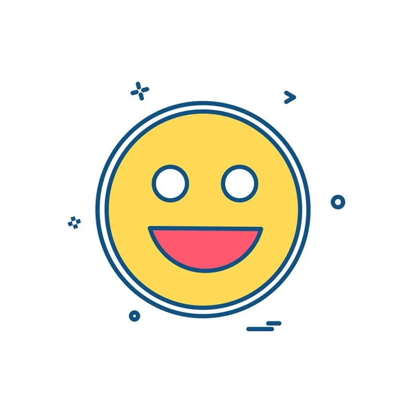 Vetor Design Ícone Feliz Emoji — Vetor de Stock