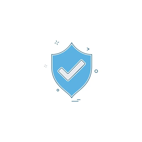 Sheild Protected Icon Design Vector — Stock Vector