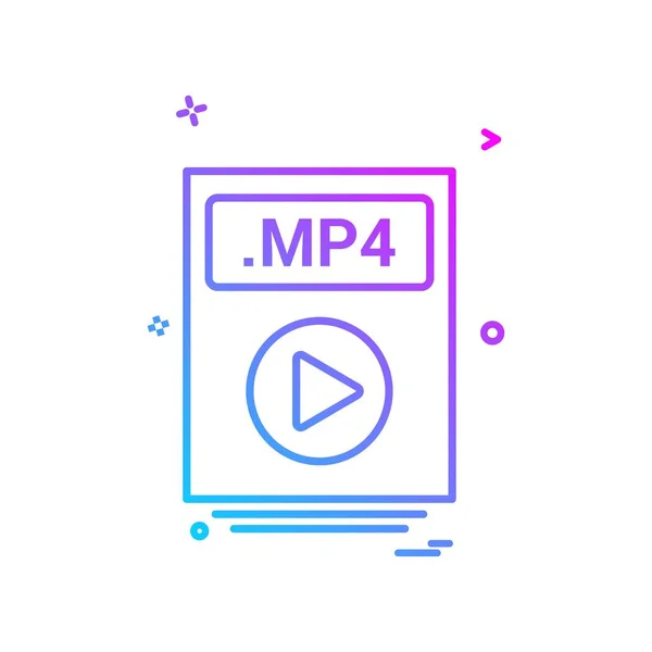 Archivos Mp4 Icono Diseño Vectores — Archivo Imágenes Vectoriales