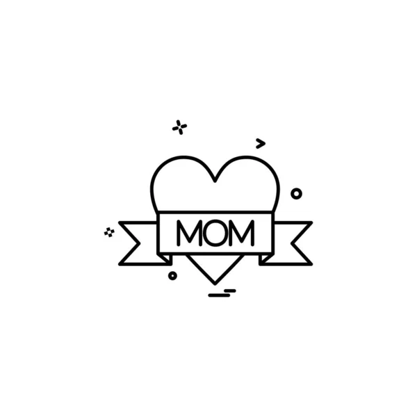 Love Mom Icon Design Vector — Stock Vector