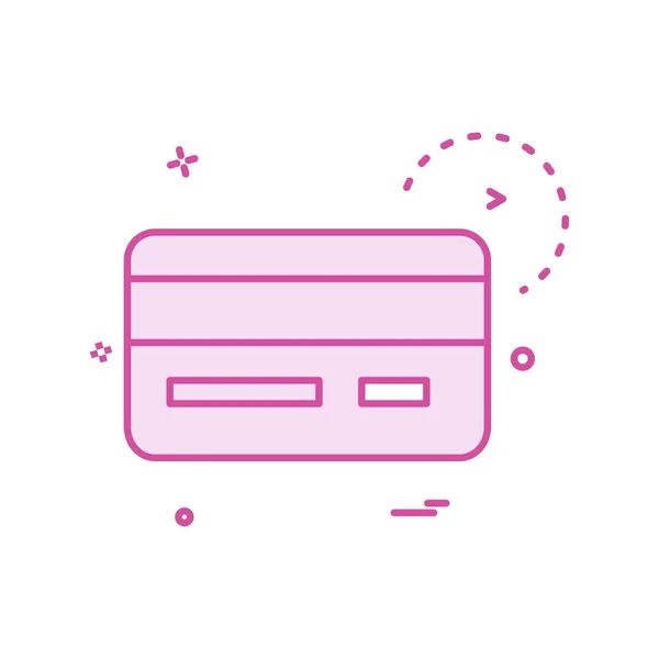 Creditcard Pictogram Ontwerp Kleurrijke Vectorillustratie — Stockvector