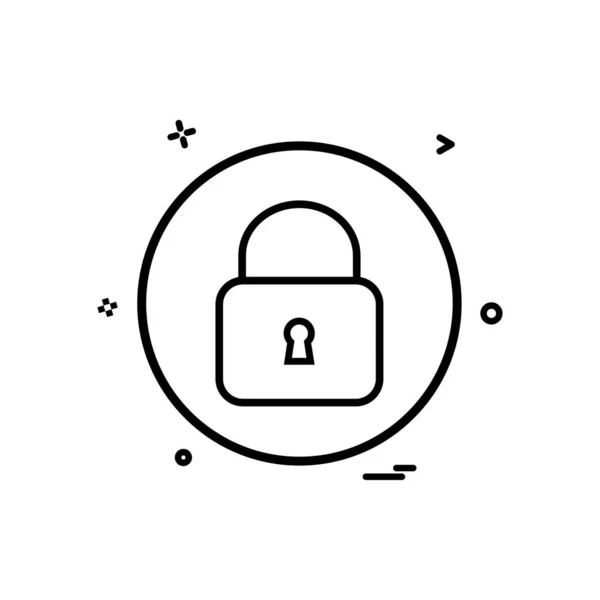 Lock Basic Icon Vector Design — Stock Vector