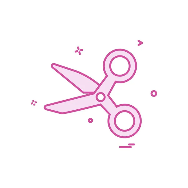 Scissor Ikon Design Vektorillustration — Stock vektor