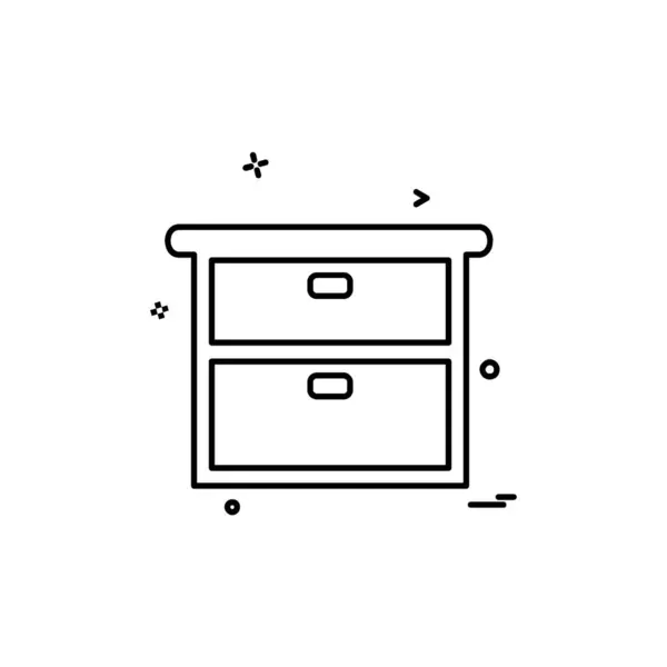 Furniture Icon Design Vector — Stock Vector
