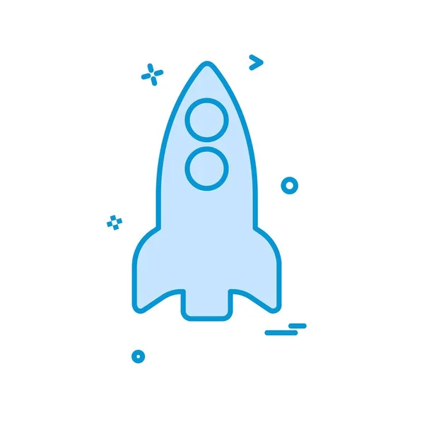 Rocket Icon Design Colorful Vector Illustration — Stock Vector