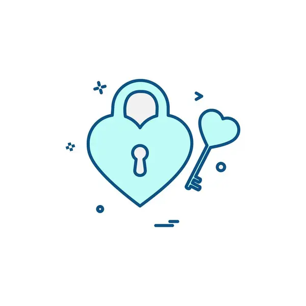 Diseño Iconos Corazón Ilustración Vectorial Para San Valentín — Vector de stock