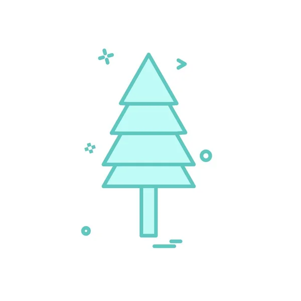 Boże Narodzenie Drzewo Ikona Projekt Wektor — Wektor stockowy