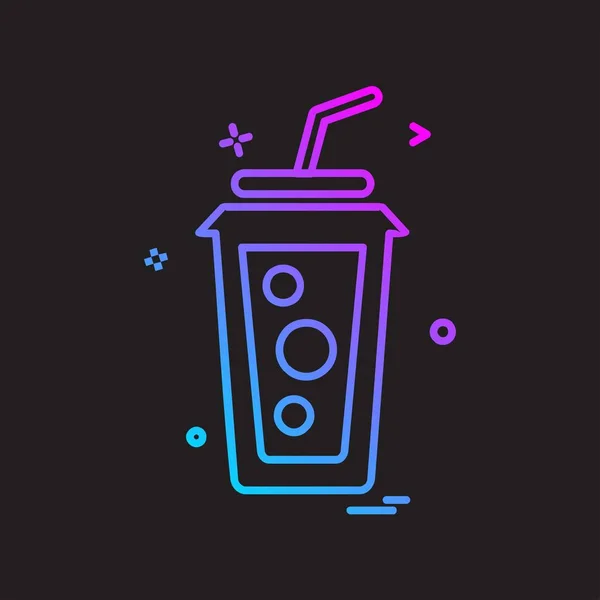 Drink Pictogram Ontwerp Kleurrijke Vectorillustratie — Stockvector