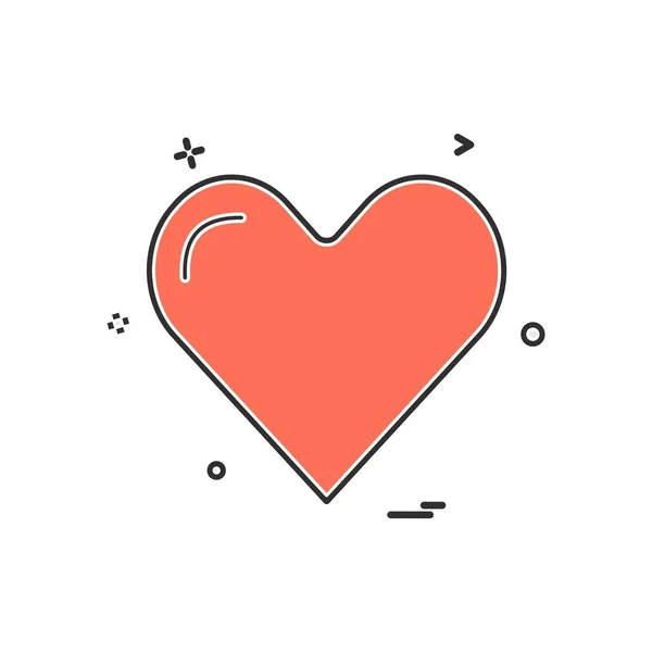 Heart Icon Design Vector Illustration Valentine Day — Stock Vector