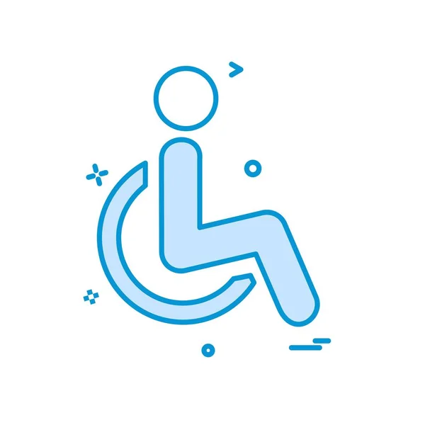 Handicapped Icon Design Vector — Stock Vector