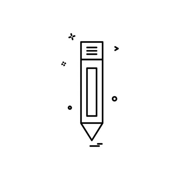 Ceruza Ikonra Design Vektor Illusztráció — Stock Vector