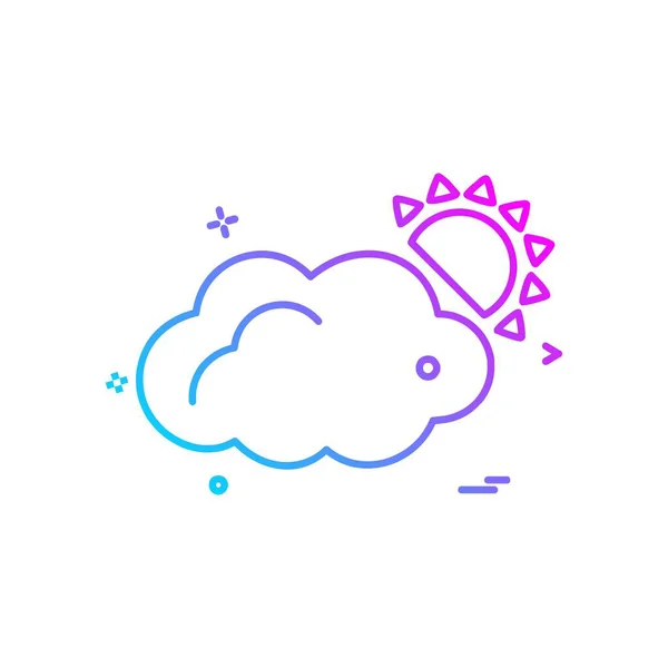 Conception Icônes Cloud Illustration Vectorielle Colorée — Image vectorielle