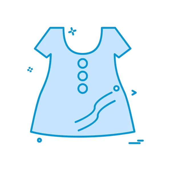 Vestido Icono Plano Vector Ilustración — Vector de stock