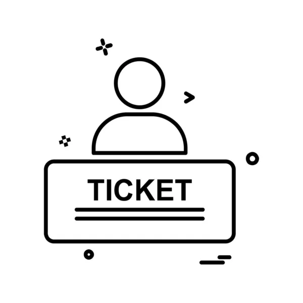 Εισιτήριο Εικονίδιο Σχεδιασμός Διάνυσμα — Διανυσματικό Αρχείο