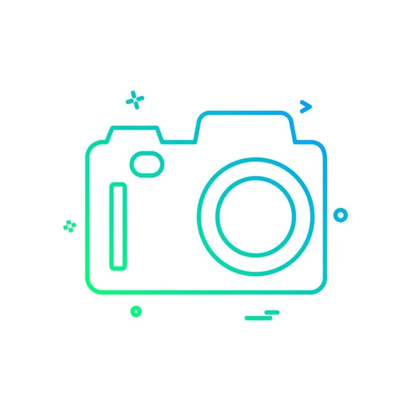 Camera Icon Design Vector — Stock Vector