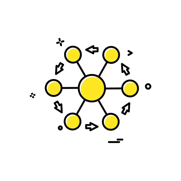 Designvektor Für Netzwerksymbole — Stockvektor