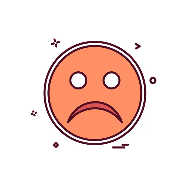 Triste Diseño Iconos Emoji Ilustración Vectorial Colorido — Vector de stock