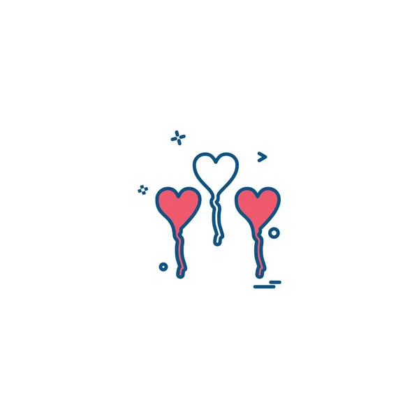 Hart Pictogram Ontwerp Vectorillustratie Voor Valentijn — Stockvector