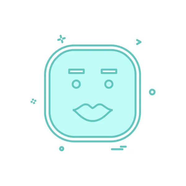 Vetor Design Ícone Feliz Emoji —  Vetores de Stock