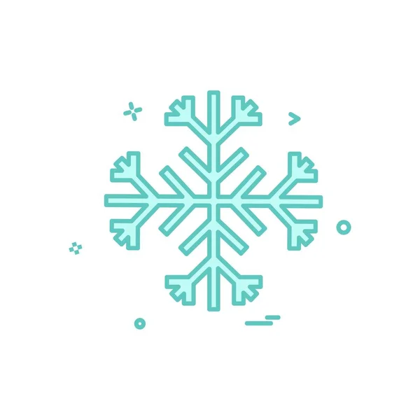 Барвиста Піктограма Сніжинки Білому Тлі — стоковий вектор