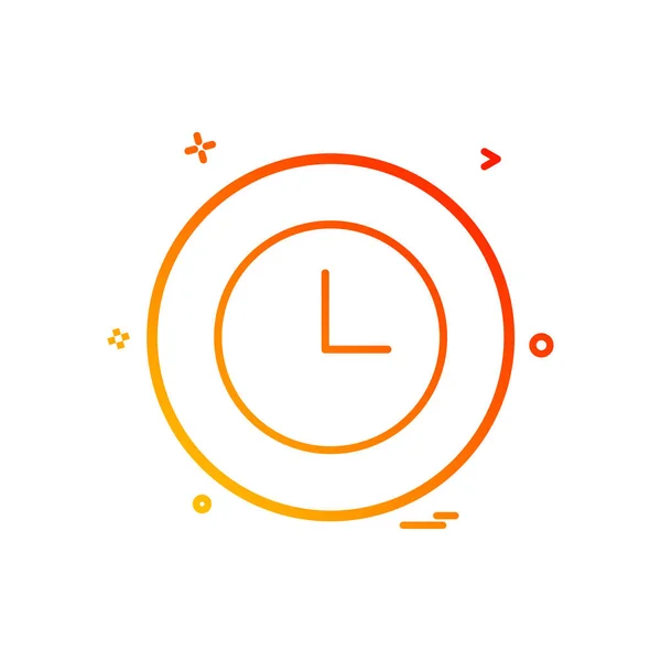 Reloj Icono Básico Vector Diseño — Vector de stock