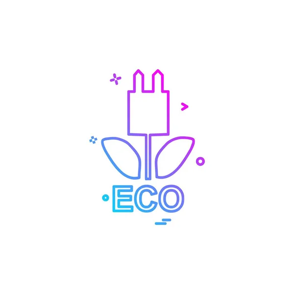 Ecologie Pictogram Ontwerp Vector — Stockvector