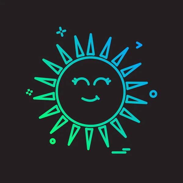 太陽のアイコンデザインベクトル — ストックベクタ