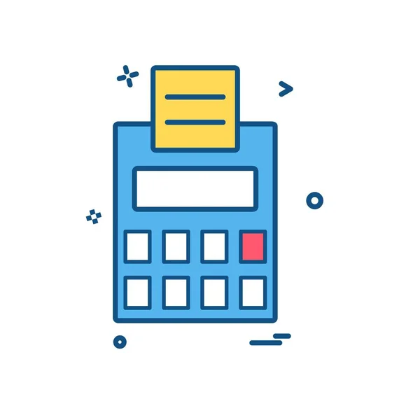 Calculadora Icono Diseño Vector — Vector de stock