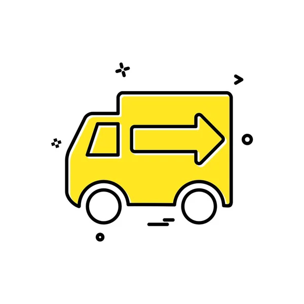 Truck Icon Design Vector — Stock Vector