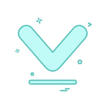 Aşağı ok simgesi tasarım vektörü